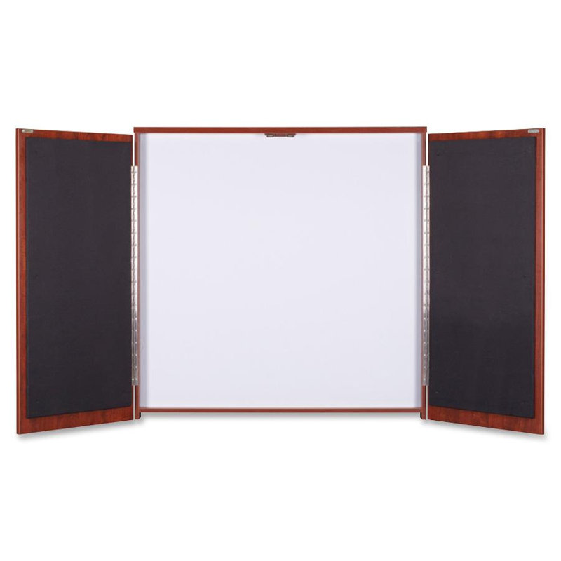 Lorell Presentation Wall Mounted Enclosed Whiteboard 4 H